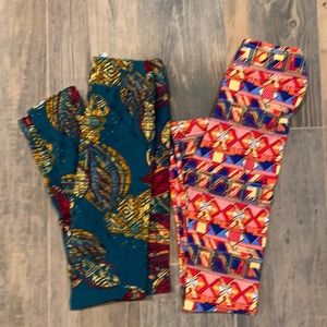 LuaRoe leggings kids large/Xl